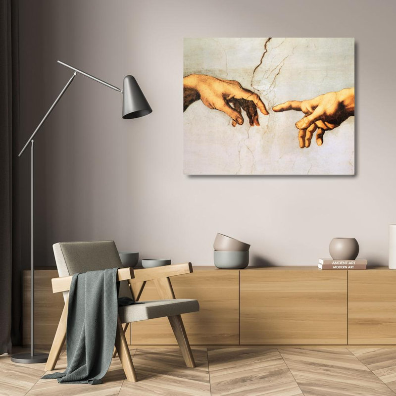 Création d'Adam (mains), H 19 po x l 24 po