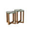 Lili Glass Cross Legs Nesting Tables