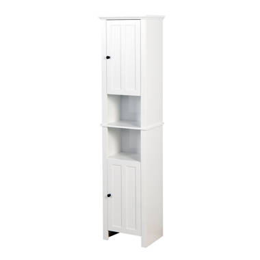 kleankin Bathroom Tall Linen Cabinet Freestanding Storage Organizer