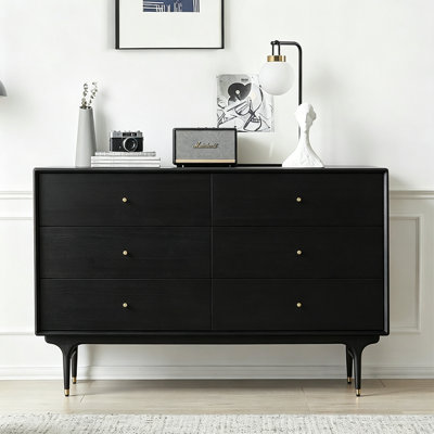 Table buffet simple en laiton antique