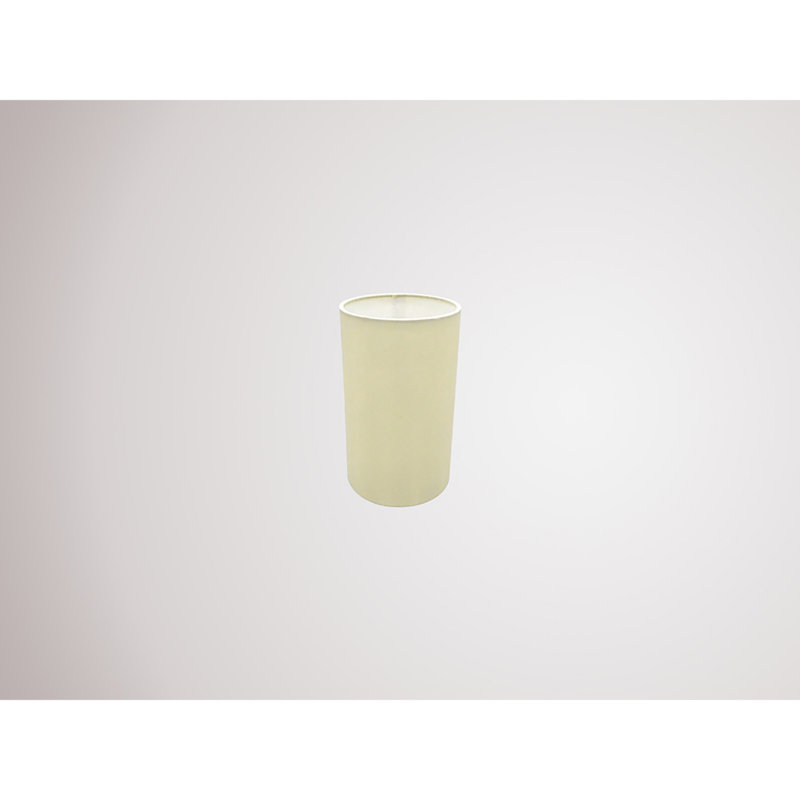 20cm H Faux Silk Drum Lamp Shade, Ivory Pearl