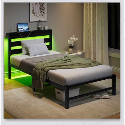 Stylish Black Twin Bed with Sturdy Frame and Customizable Settings for Ultimate Comfort and Modern Design
