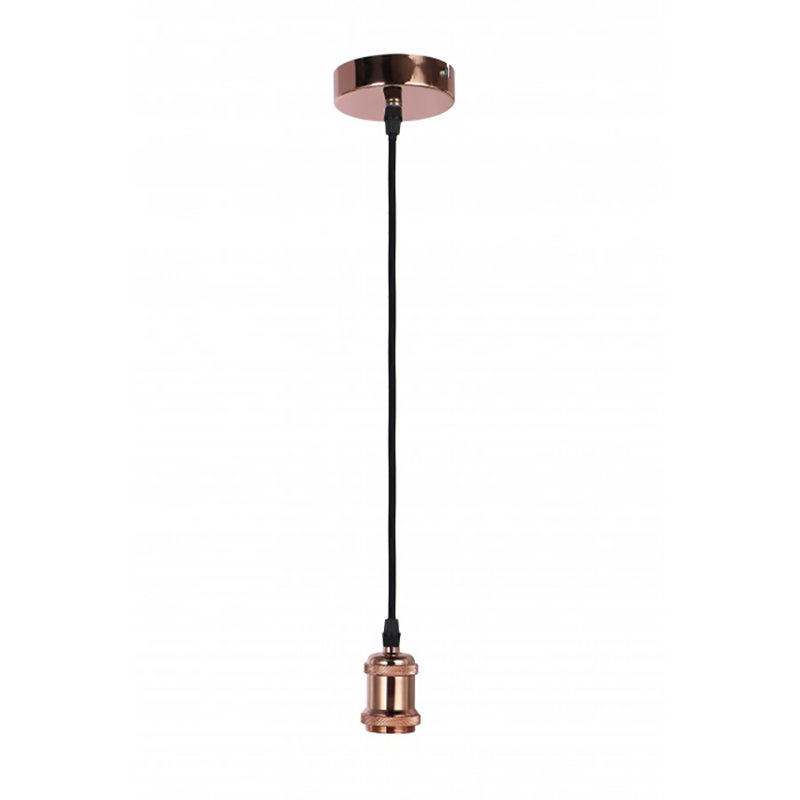 Blaylock 1 - Light Black Bulb Pendant, Copper