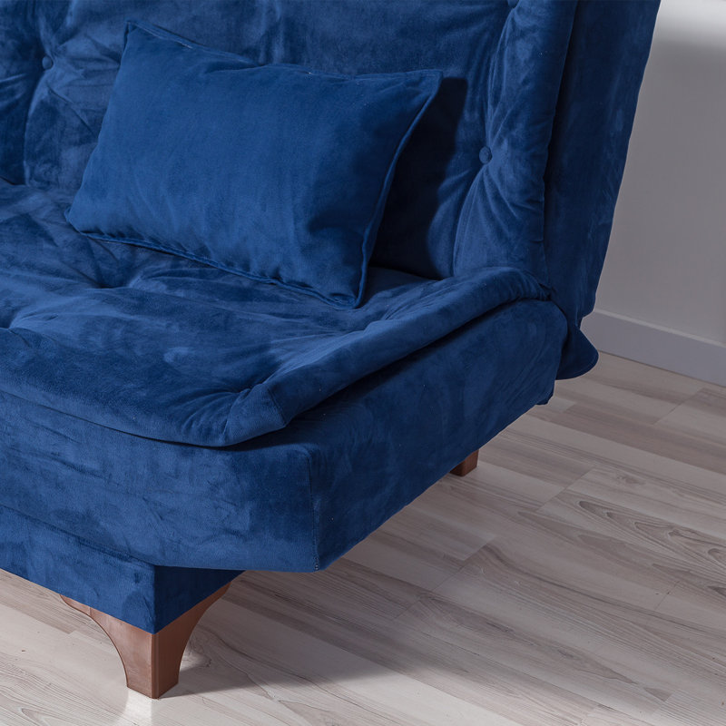 Cropsey 74.8" Armless Sleeper, Dark Blue Polyester