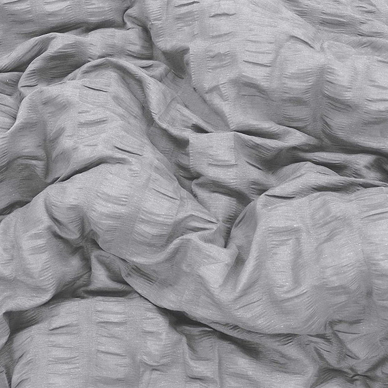 Polyester Solid Colour Duvet Cover Set, Grey, Kingsize - 2 Standard Pillowcases