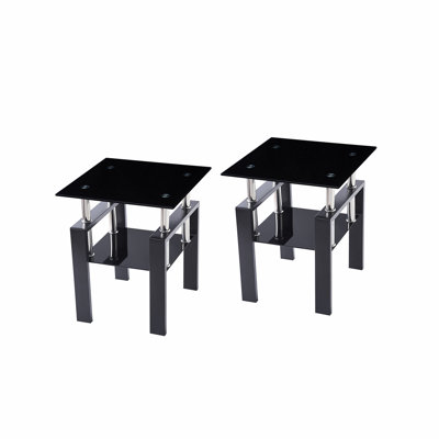 Ignasio Glass Top End Table