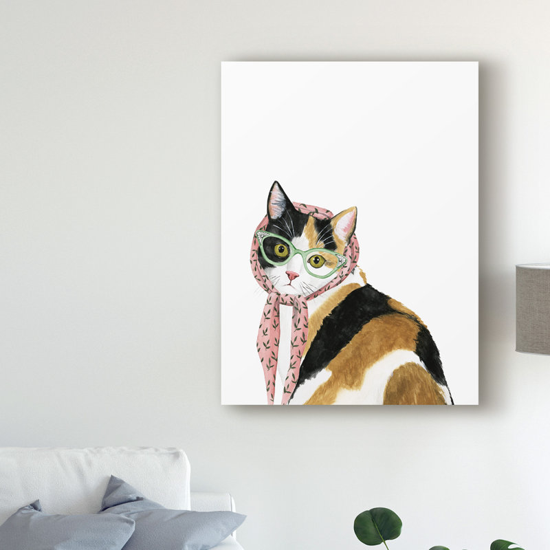 «Cool Cat I» par Grace Popp, reproduction sur toile, H 19 po x l 14 po x P 2 po
