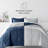 7-Piece Reversible Bedding Bundle - Solid Comforter and Patterned Sheet Set-99311803-99311810