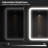 Cynethia Surface/Recessed Mount Rounded Edge Medicine Cabinet with Mirror and 3 Color Temperatures LED Lighting,Anti-Fog,3 Sliding Adjustable Glass Shelves-1789486525-1789486522
