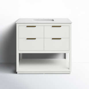 Felicity 36'' Single Bathroom Vanity with Engineered Marble Top