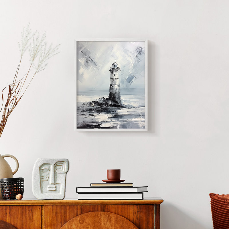 NAUTICAL Series DI - Impression encadrée de qualité supérieure - Prêt à accrocher - Aucun clou requis, Blanc / Blanc