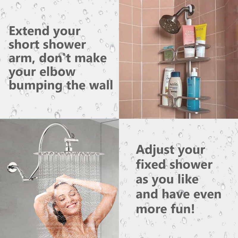 Rain Adjustable Shower Head 1.8 GPM GPM, Chrome
