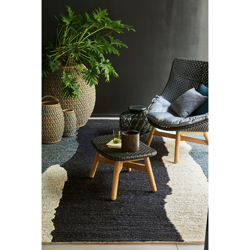 Clair Abstract Area Rug in Black/Gray/White, Rectangle 5'7" x 7'10"