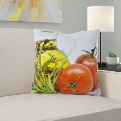 Oil Throw Pillow