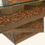 Table basse à 3 niveaux avec miroir en diamant concassé
