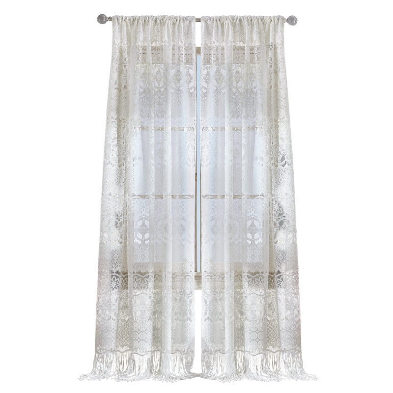 Vidor Sheer Curtain Single Panel, 60" W x 108" L, White