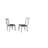 Idia 7-Piece Solid Wood Extendable Dining Set In White & Brown With 18" Takeout Leaf (Seats 4-6 people)