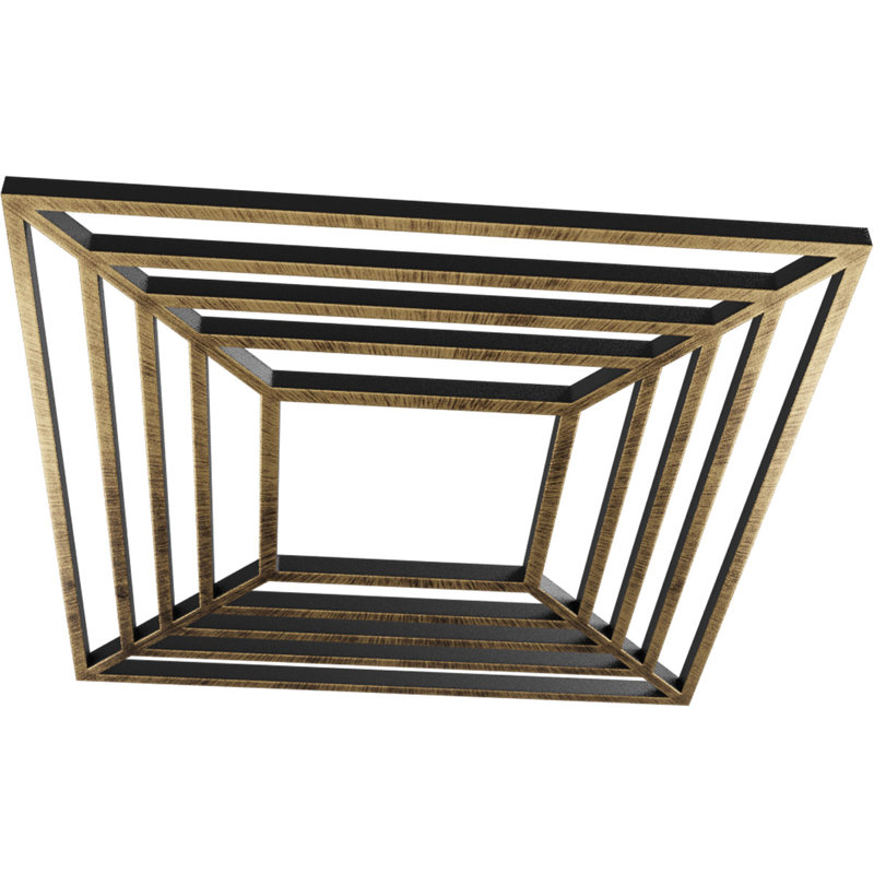 Médaillon de plafond percé en PVC de qualité architecturale Raven, H 38 po x l 38 po x P 1 po, Laiton antique