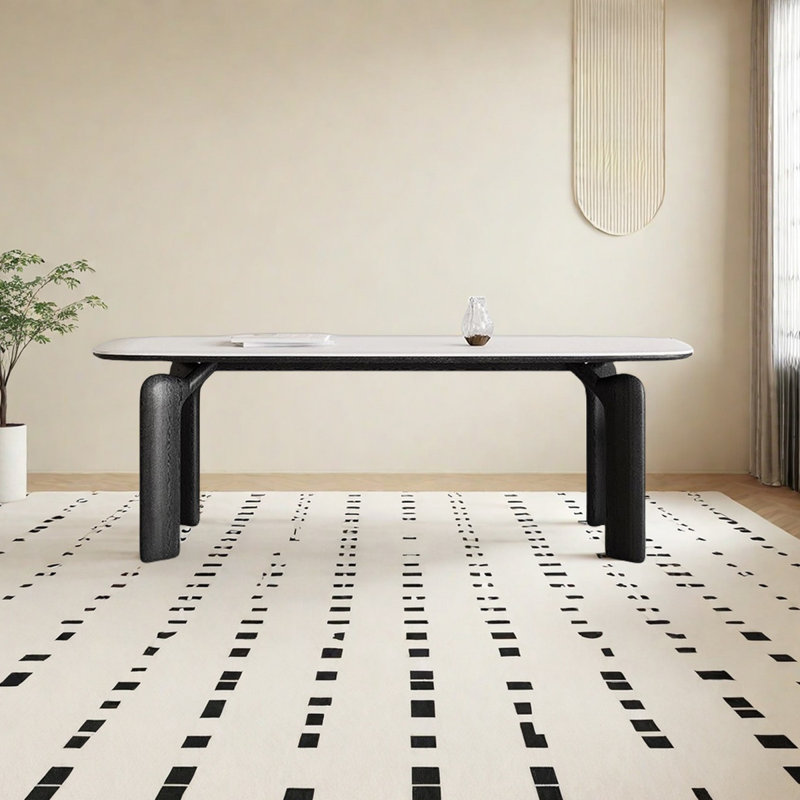 Table de salle à manger française avec crème, H 29,5 po x L 55,1 po x l 31,5 po