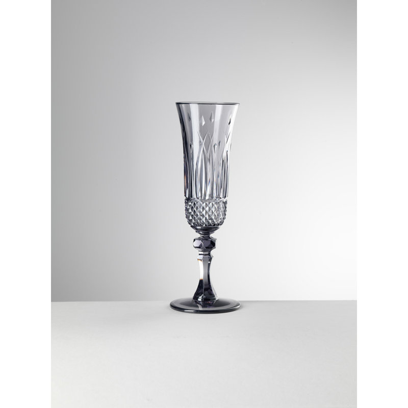Italia 6 oz. Flute Set, Gray