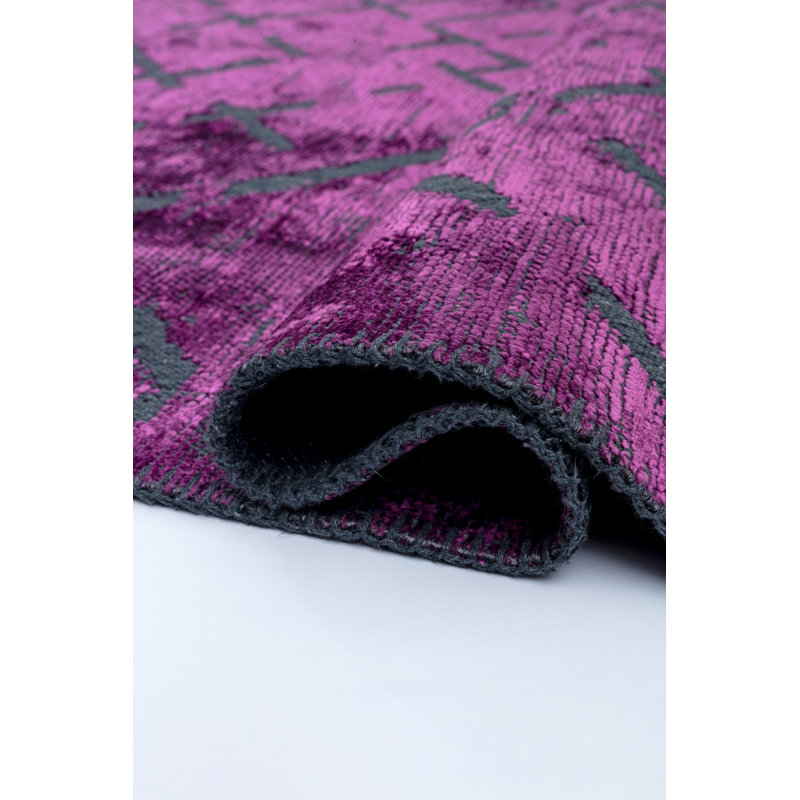 Rapture Purple/Gray Luxury Area Rug, Rectangle 7'10" x 9'10"
