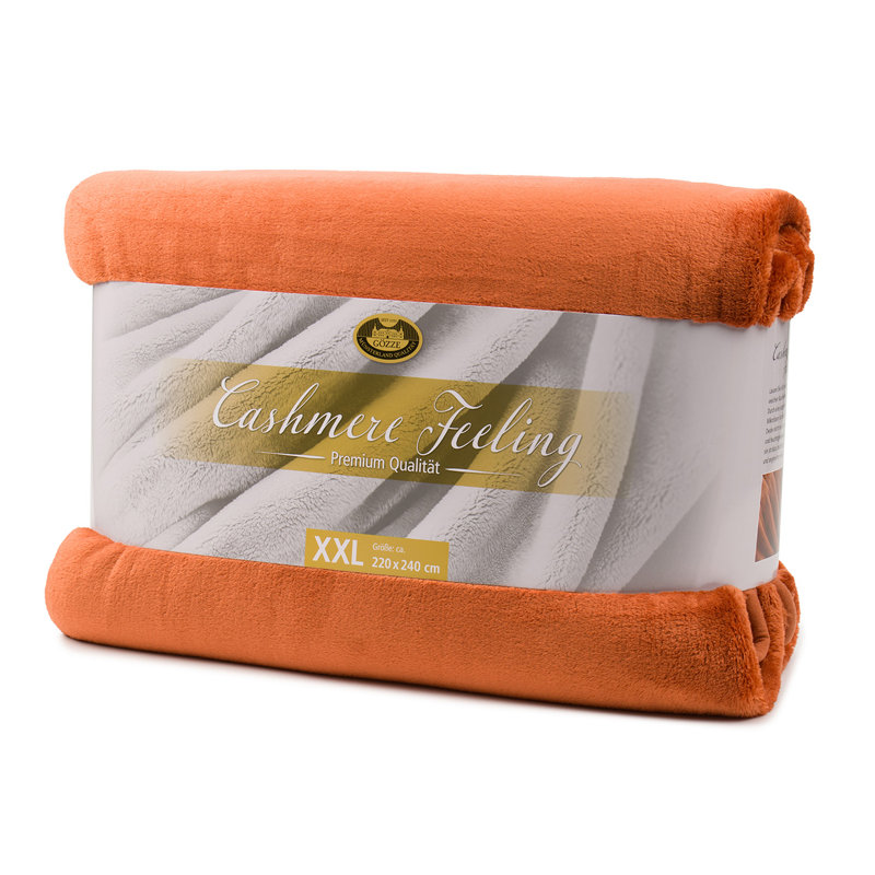 Throw Blanket, W240 x L220cm, Cinnamon