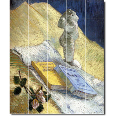 21.25" X 25.5" Ceramic Elihu Vedder Nude Painting Decorative Mural Tile W09024: 4.25" X 4.25" (Set Of 30)-Ly66-