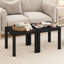Table basse carrée simple Ebern Designs, ensemble de 2, noir-2003352587