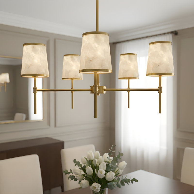 Windley 5-Light Brushed Gold Chandelier