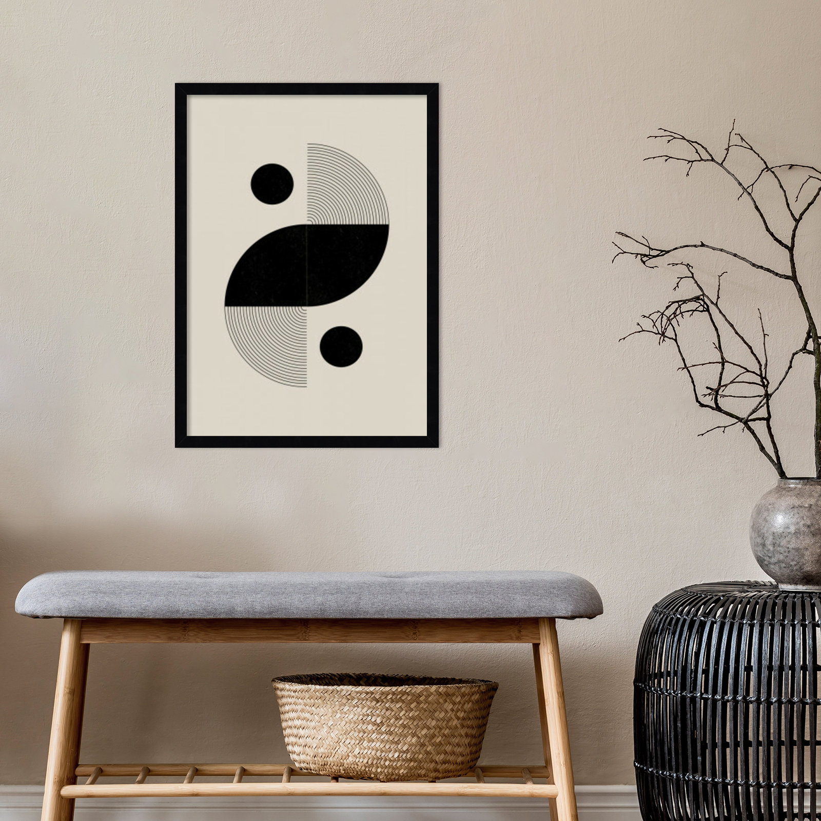 BaB No 3 by The Miuus Studio, Black, 25" H x 18" W x 1" D