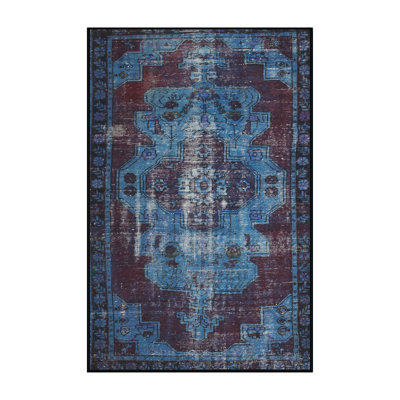 Tapis oriental rouge / bleu
