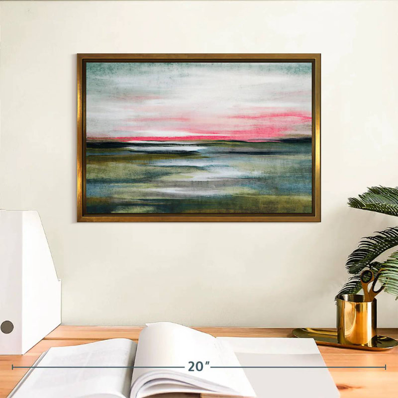 Greenfield Landscape Arciniega, Cadre flottant doré, 13 po x 9 po