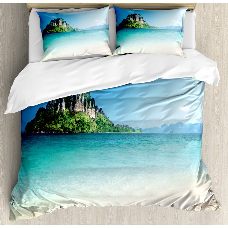 Ensemble de housse de couette beach, Housse de couette très grand + 2 taies décorativ