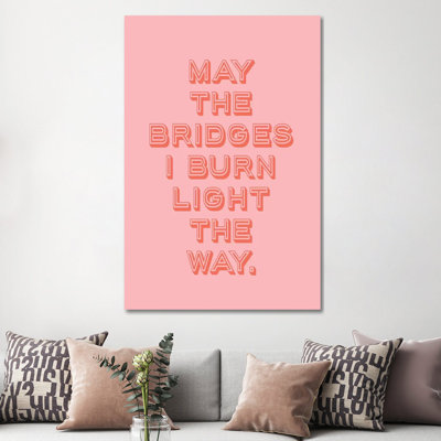 The Bridges I Burnâ€¦ by Honeymoon Hotel - Wrapped Canvas Print
