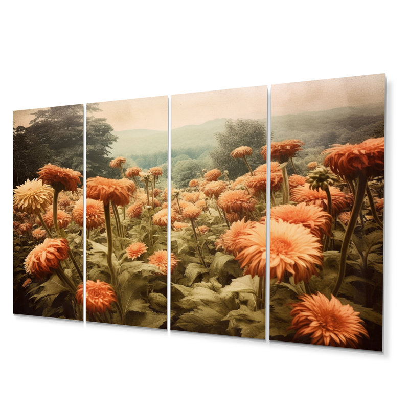 Ensemble de salon art floral mural