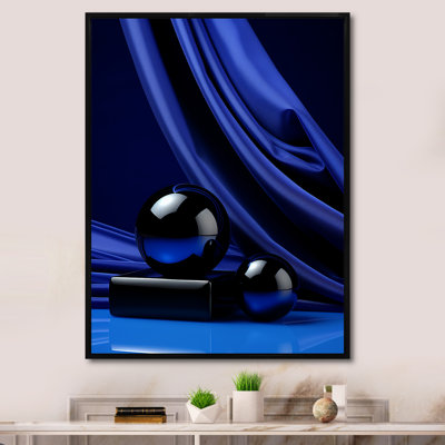 Sapphire Serenade Abstract Collages 1 - Abstract Collages, art mural