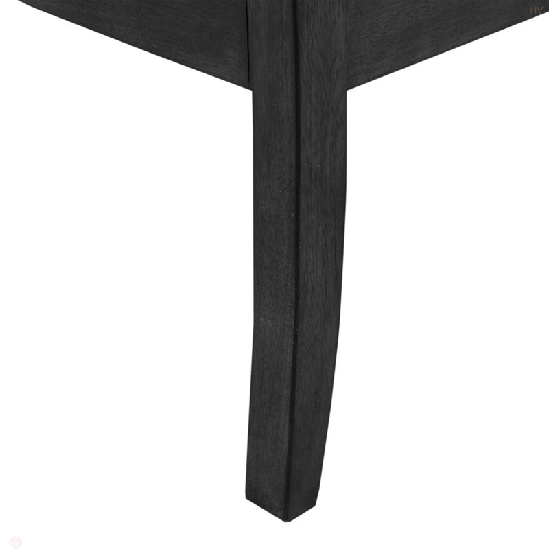 Chaise d'appoint, pieds en bois massif, Noir
