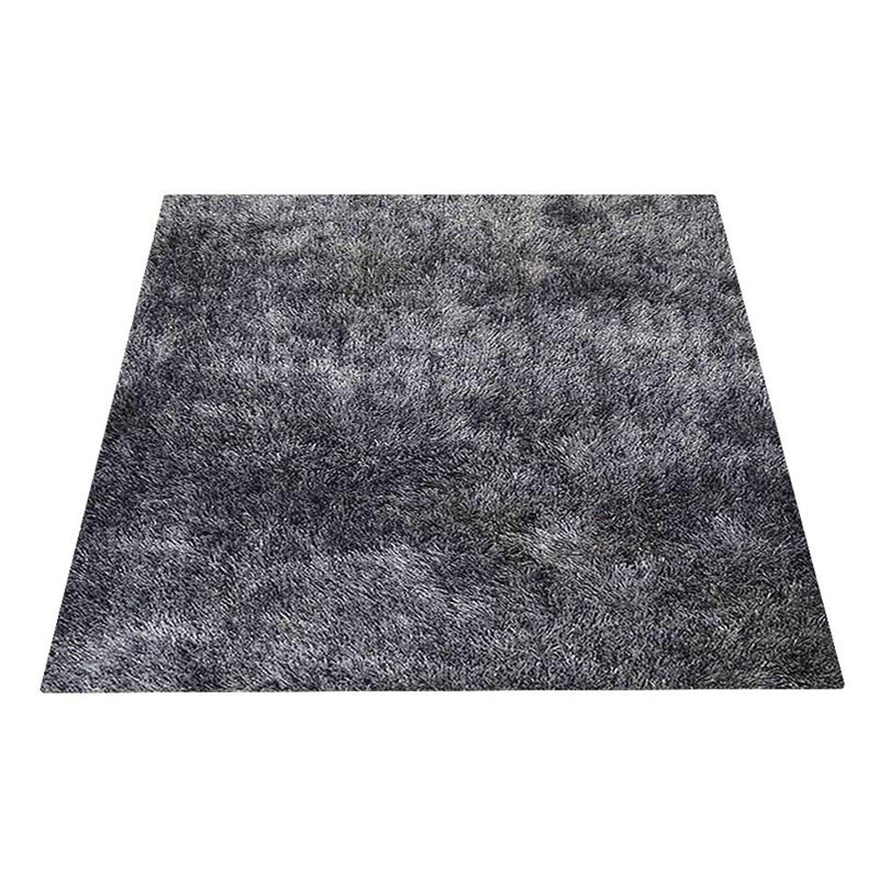 Camarato Hand Tufted Shag Polyester Eco-Friendly Area Rugs - Square, Gray White Color, Plain Solid Design, High Pile Thick Handmade Anti Skid Area Rugs for Living Room, Bed Room