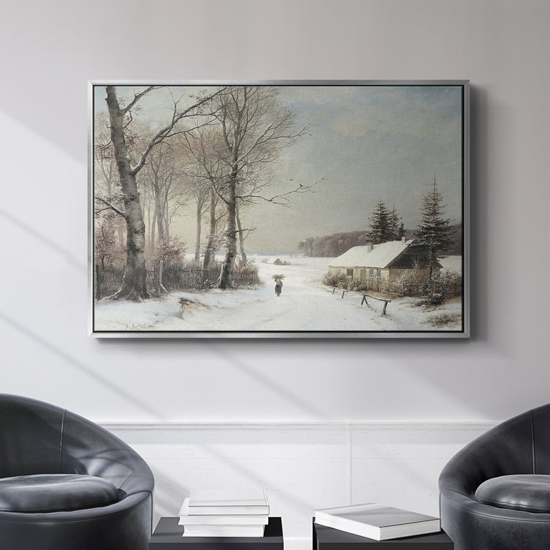 Paysage rétro - CCLxxviii, H 17 po x l 25 po x P 2 po, Toile argentée avec cadre flottant