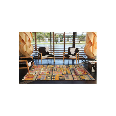 Tapis décoratif moderne de couleur vive