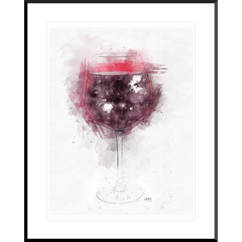Red Wine Glass - Single Picture Frame Print