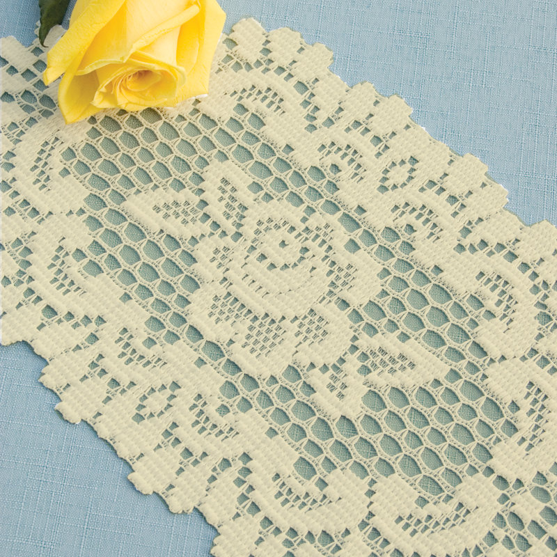 Fausto Polyester Floral Oval Doily