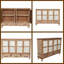 Buffet en bois naturel vieilli avec 4 portes et 3 tiroirs - tablettes réglables, assemblage facile, pour le salon, la salle à manger ou la cuisine