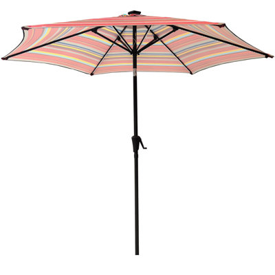 Parasol 9 pi avec motif clair + cyan