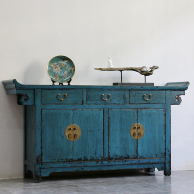 Retro Blue TV Cabinet