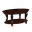 Table basse ovale en bois massif à 2 niveaux de 42 pouces pour le salon avec tablette de rangement ouverte, facile à assembler-902249911-902249907