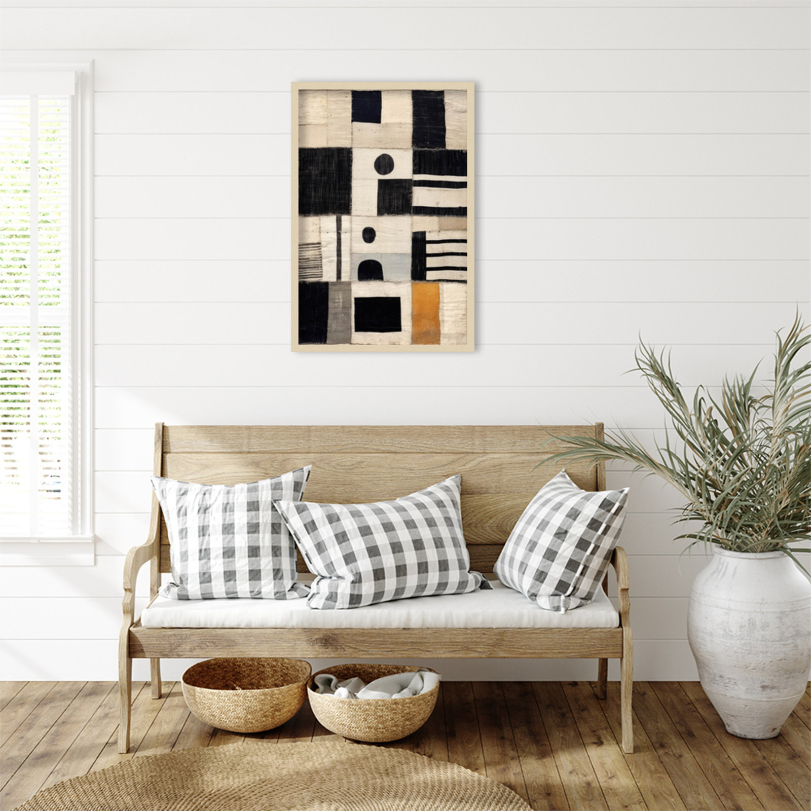 Galya "Sewn Fabric" Print by Treechild, Brown, 33" H x 23" W
