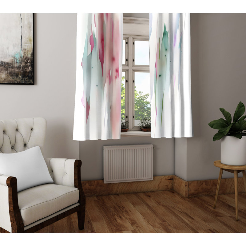 Paire de rideaux semi-transparents en polyester Dipti, L 20 po x L 82 po