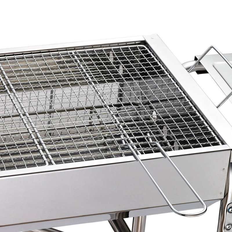 Outsunny 41 in. W Portable Grills Grill / Smoker Combo Charcoal Grill Gas & Charcoal Combo Grill