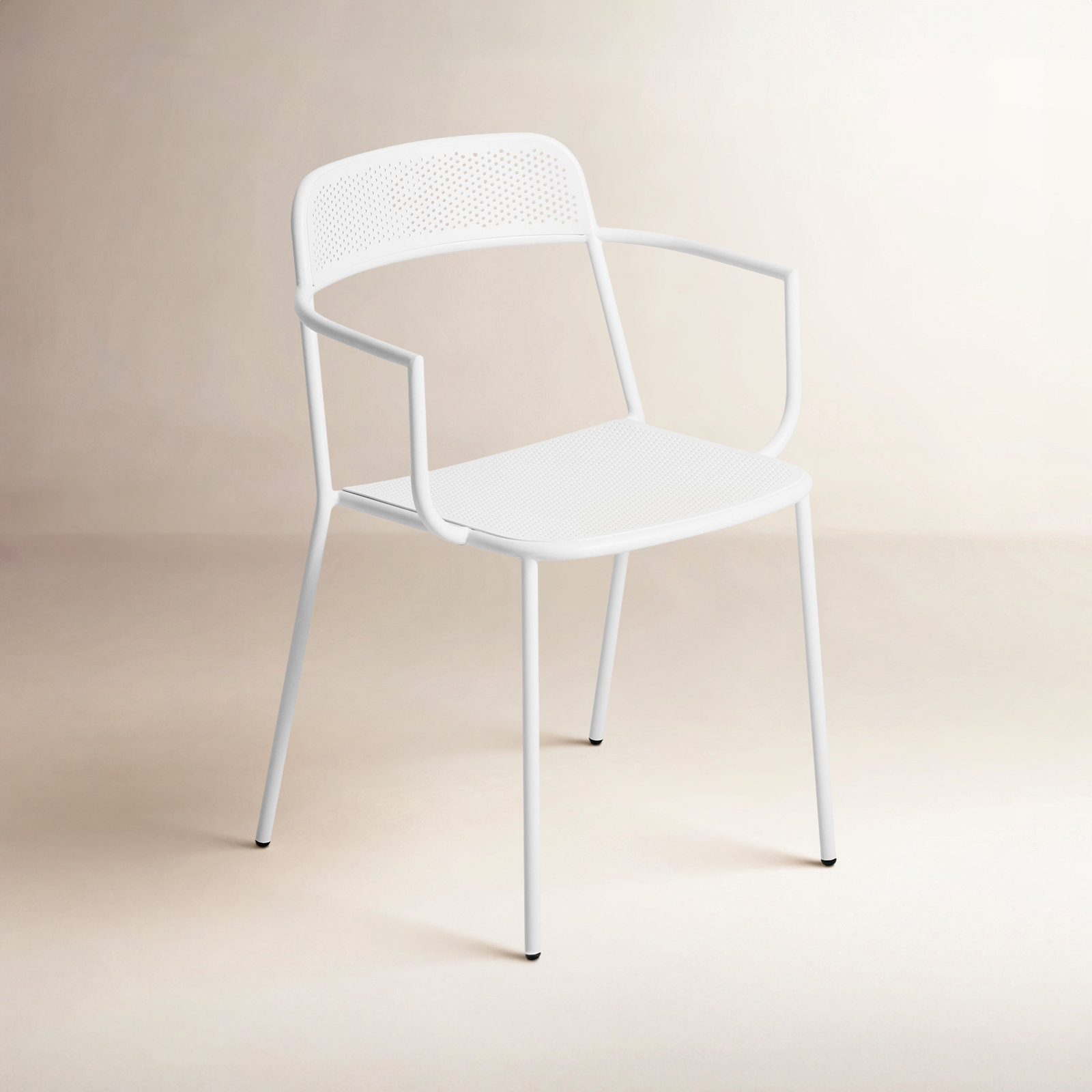 Trim Dining Armchair, White